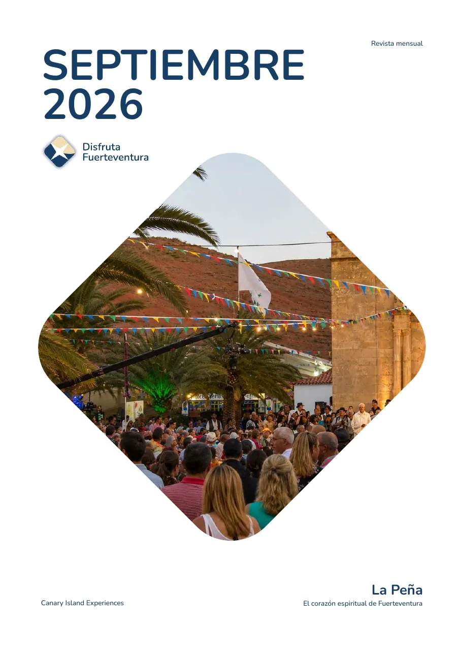 Portada de «Disfruta Fuerteventura» de septiembre de 2026: La Peña, el corazón espiritual de Fuerteventura