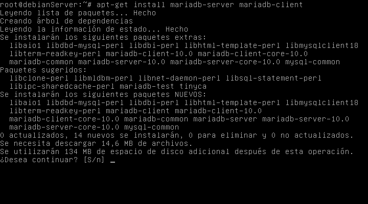 Instalación MariaDb Debian